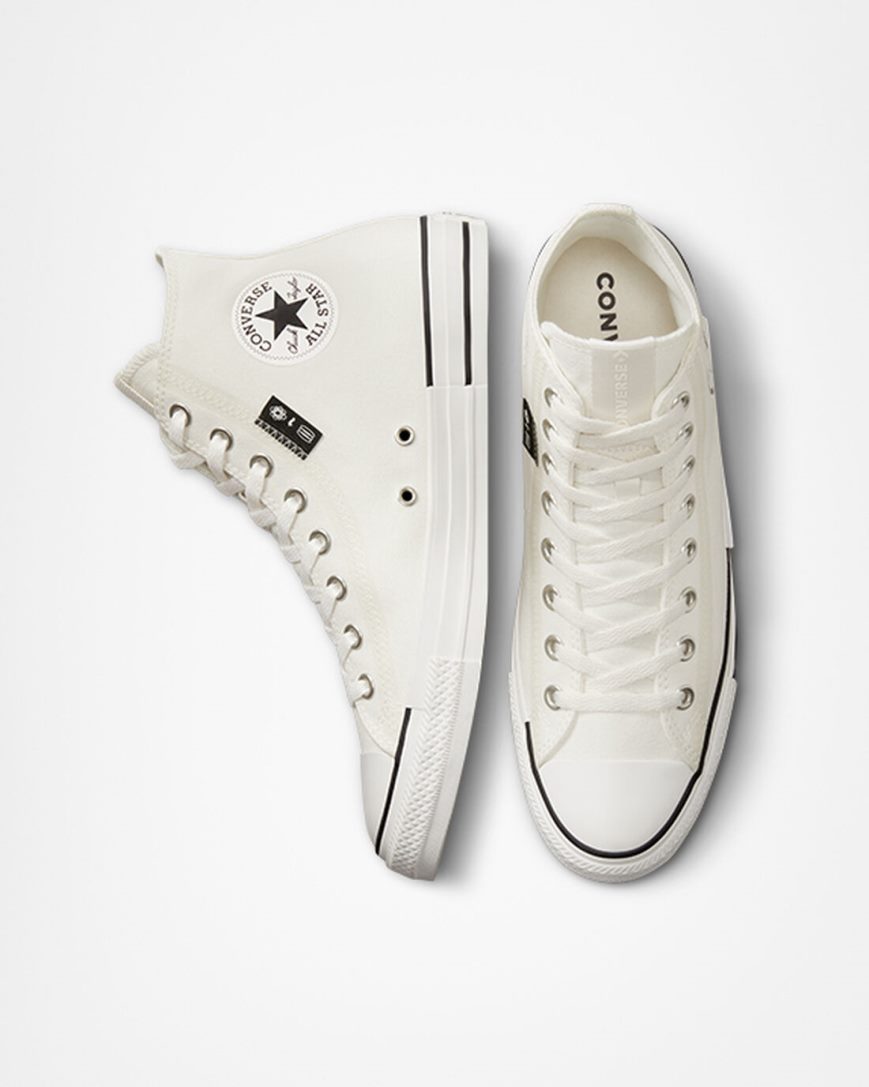 Women's Converse Chuck Taylor All Star Grid Logo High Top Shoes White | AU 54968S